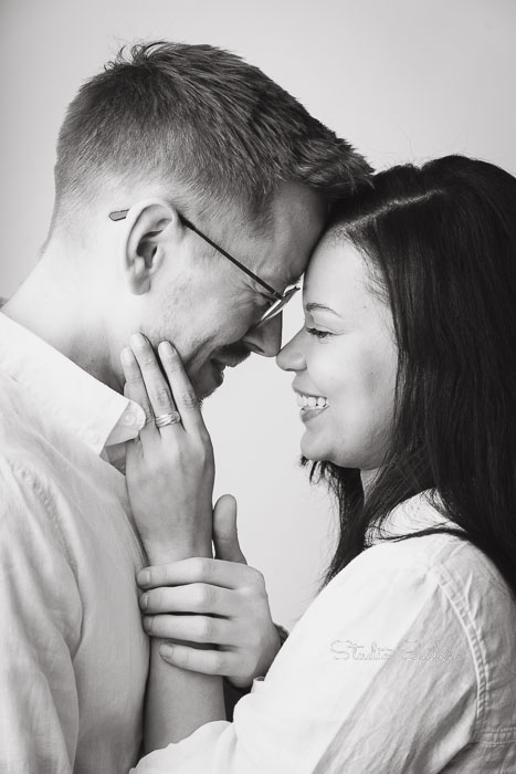 Loveshoot close-up zwart-wit